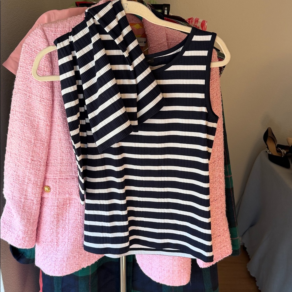 Striped Navy and White Sweater and tank set Talbots